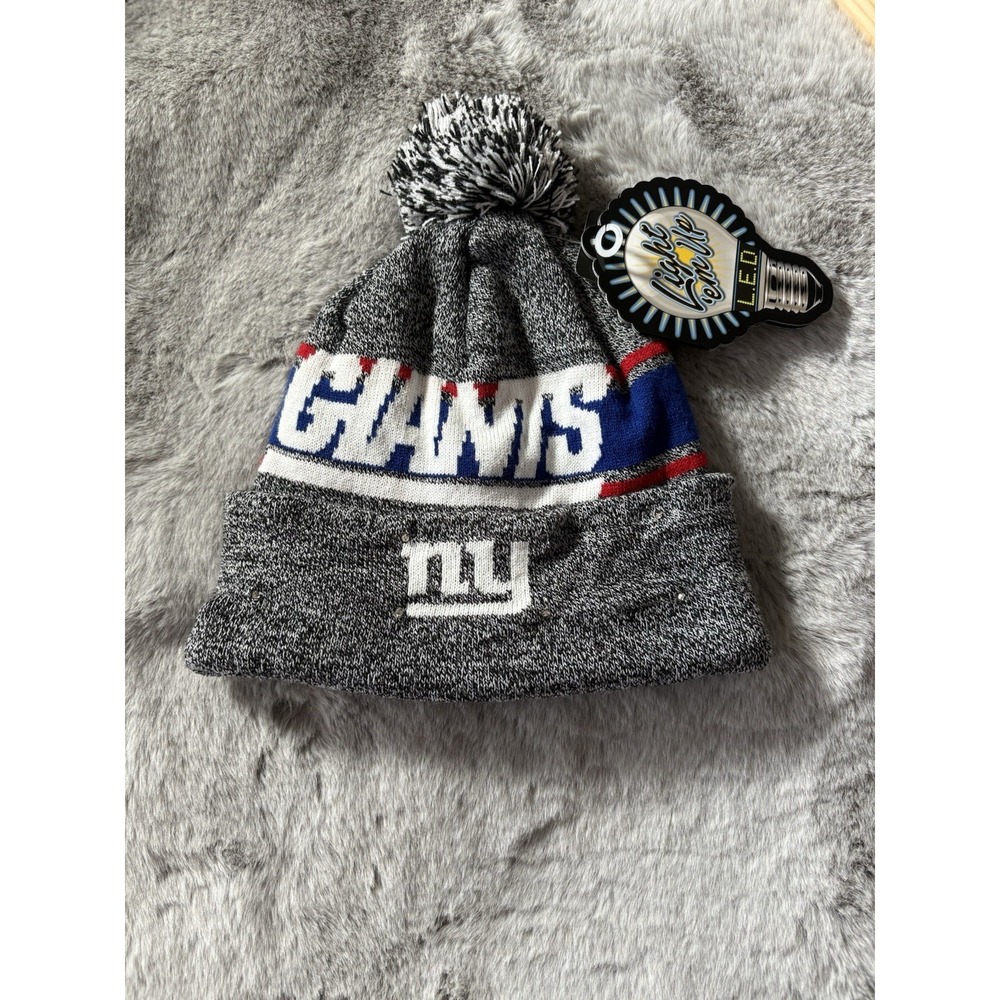 NFL Brand Beanie Cap One Size N.Y. Giants Light Up (will need battery) New